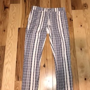 tommy bahamas blue:white striped straight leg pant